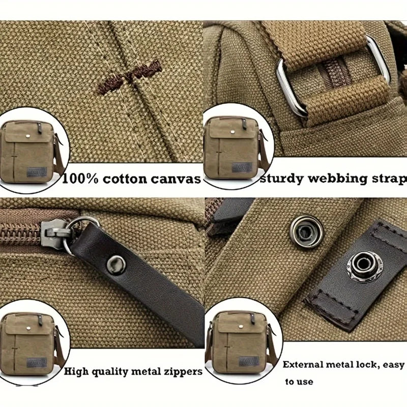 Unisex Canvas Crossbody Bag | Stylish Outdoor Casual Shoulder Bag