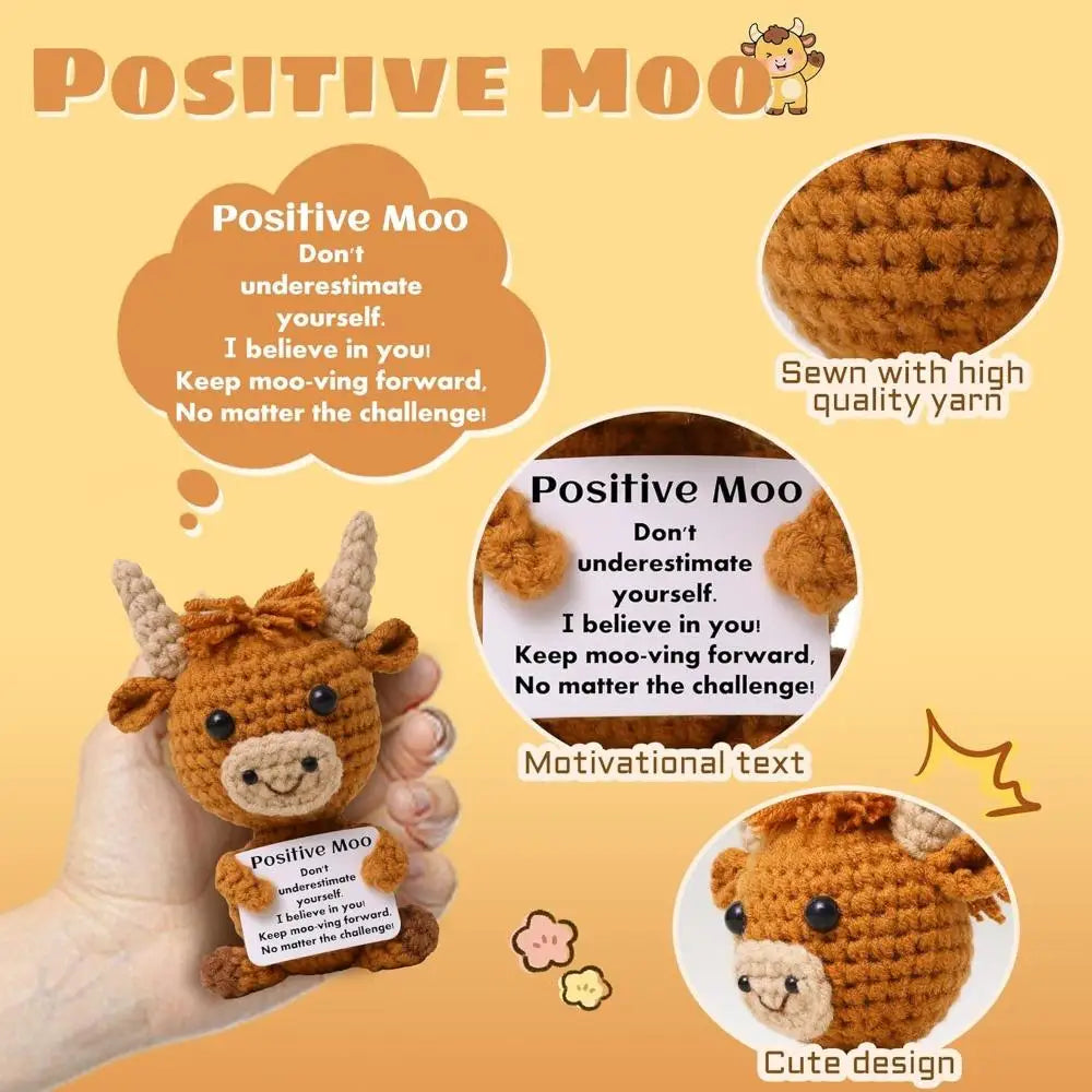 Mini Knitted Highland Cow Keychain | Emotional Support Gift
