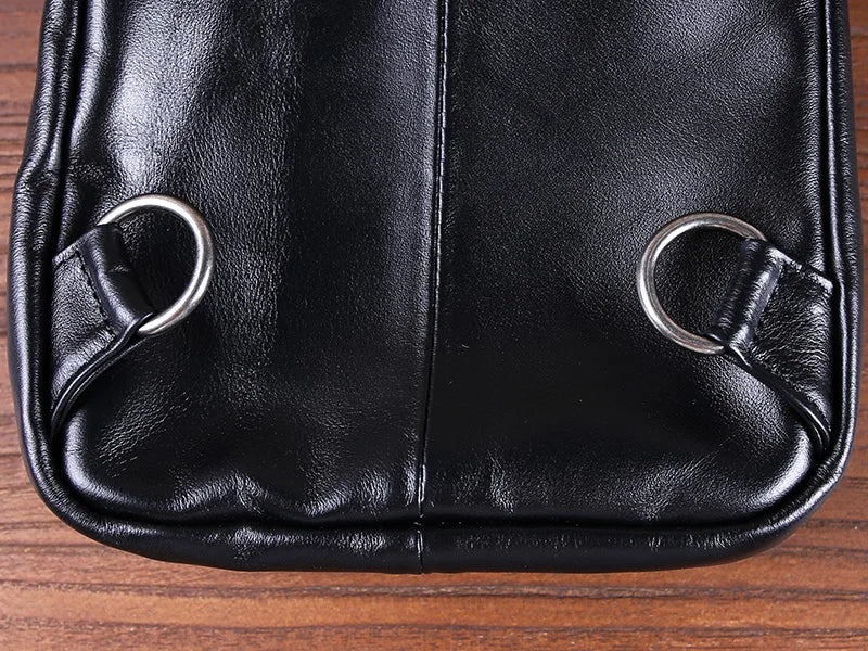 Bandolera de cuero casual para hombre | Mochila elegante para el día a día