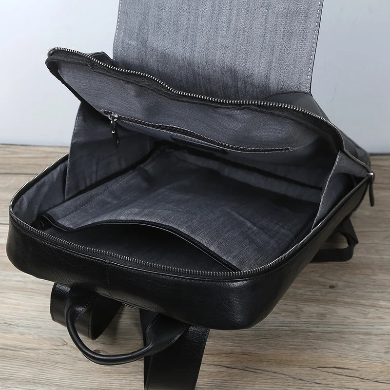 Men's Vintage Leather Backpack | High Capacity Computer Bag