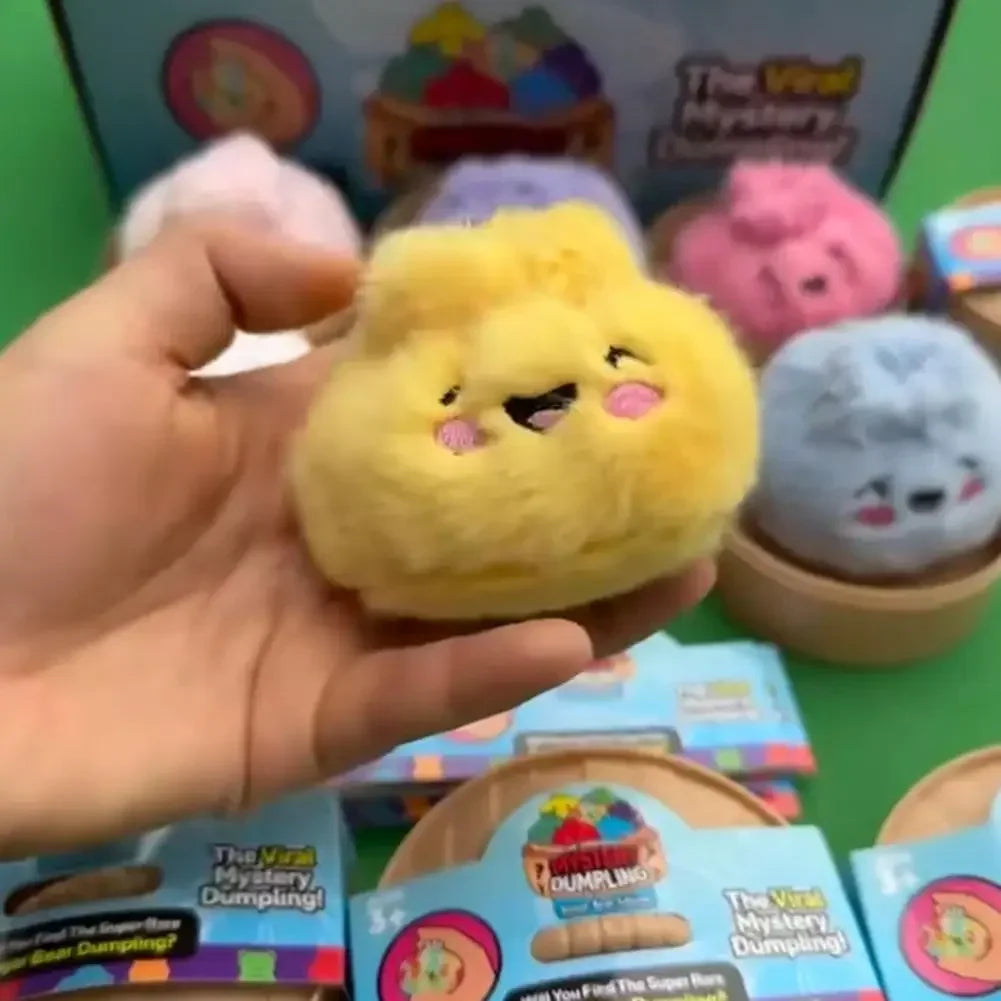 Stress-relieving Dumpling Series Blind Box Cute Fluffy Dumpling Stuffed Toy, Random Color Soft Plushie Collectible Surprise Gift