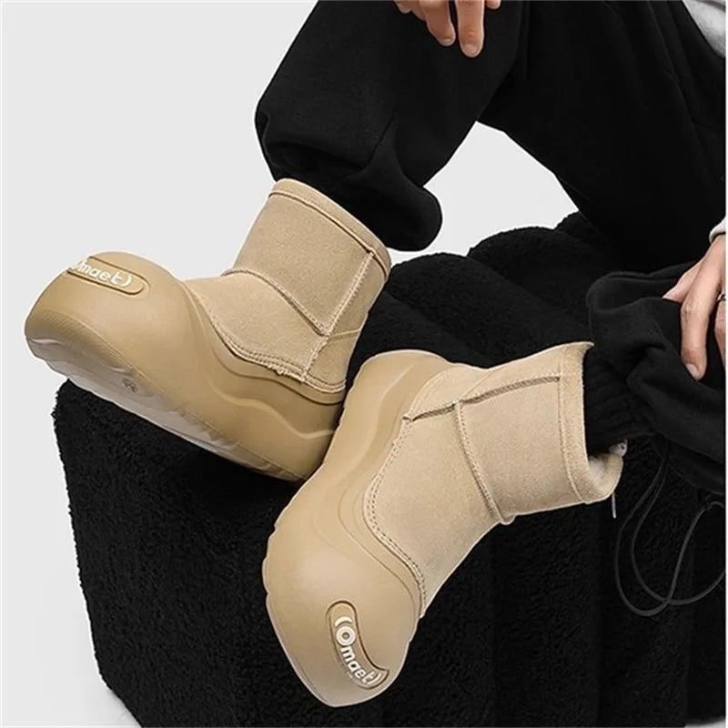 Couples Winter Snow Boots | Warm Plush Mid-Calf Ankle Boots