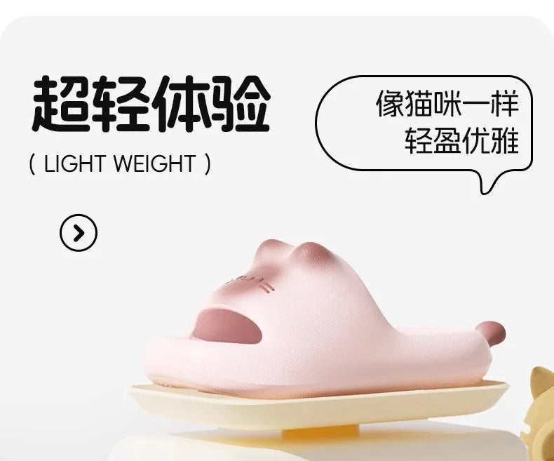 Cute Cat Slippers for Women | Lightweight Non-Slip Indoor Footwear