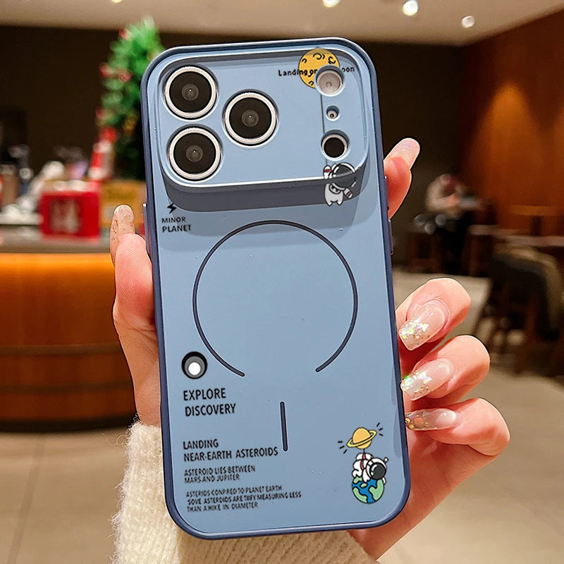 Hanging Astronaut Pattern Case for iPhone | Magnetic & Stylish Protection