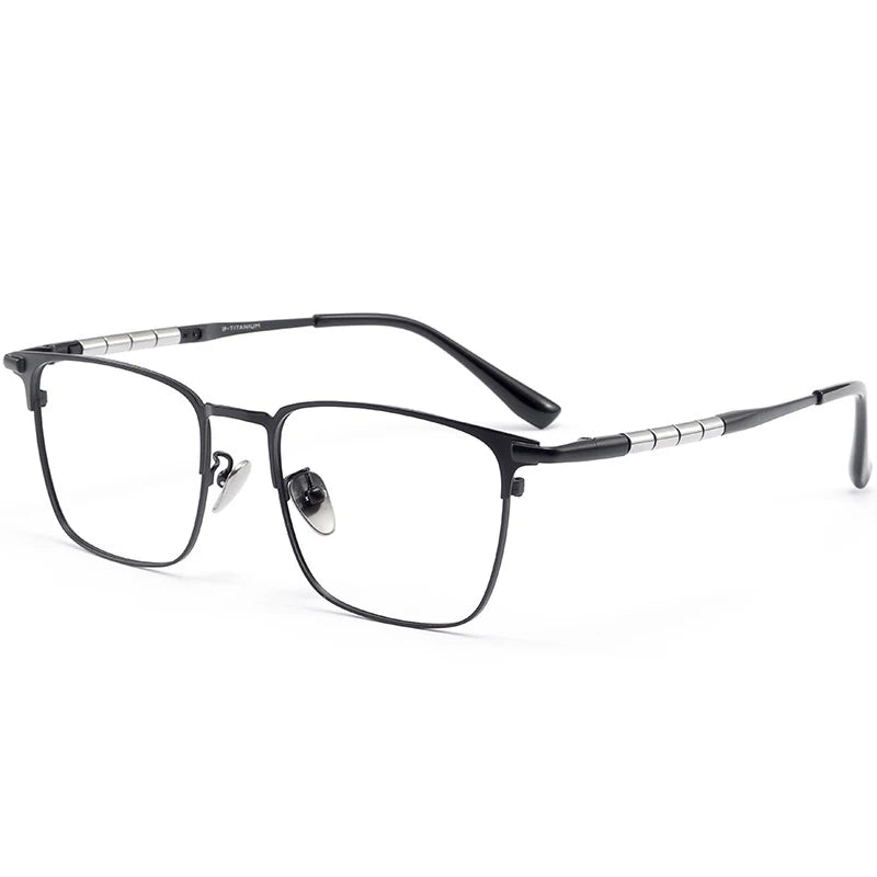 Men's Pure Titanium Square Eyeglasses | Stylish Business Eyewear