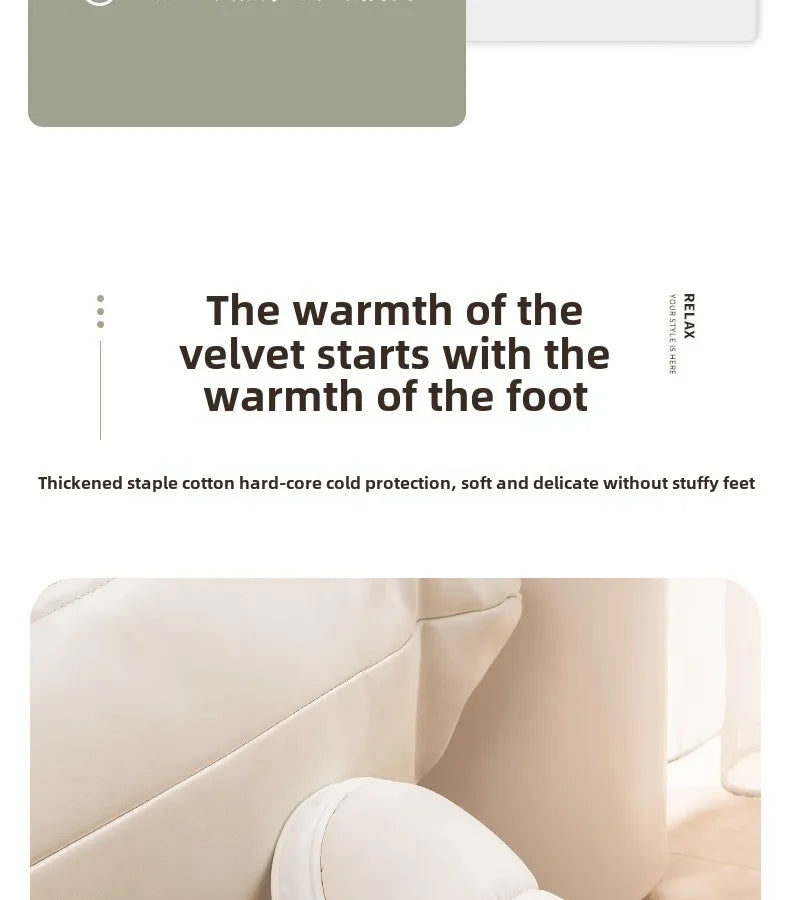 Men's Winter Wool Plush Slippers | Thick Non-Slip House Shoes