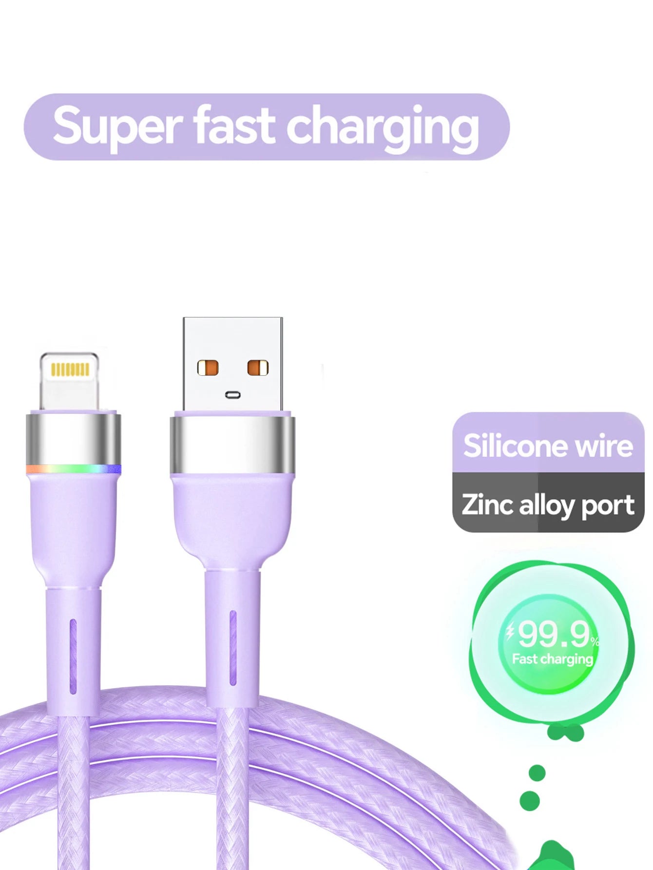 LED Fast Charging USB Cable for iPhone and iPad Devices