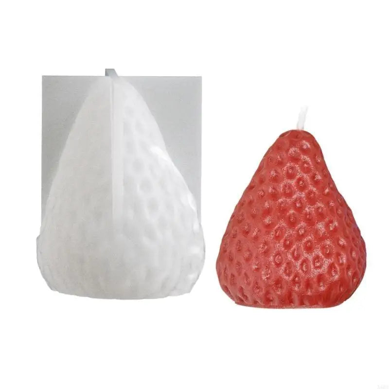 3D Strawberry Aromatherapy Candle Silicone Mold | DIY Gift Maker