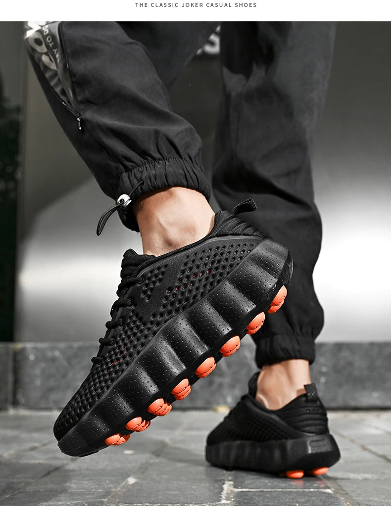 Men's Casual Thick Sole Sneakers | Breathable Summer Walking Shoes