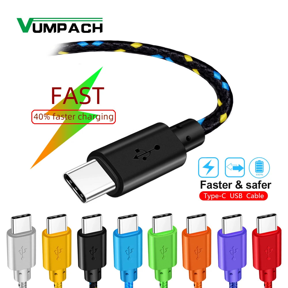 Nylon Braided USB Type C Cable | Fast Charging & Data Sync