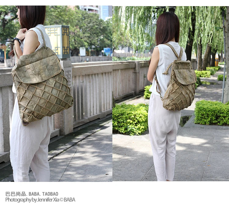 Multifunctional Leather Backpack for Women | Large Capacity Travel Bag