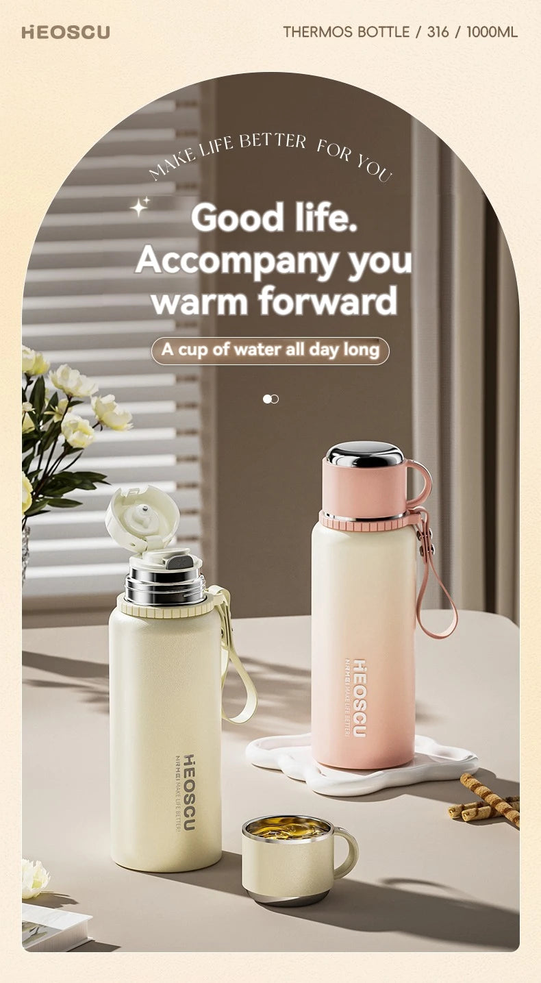 Premium Insulated Vacuum Water Bottle | Smart Stainless Steel Flask