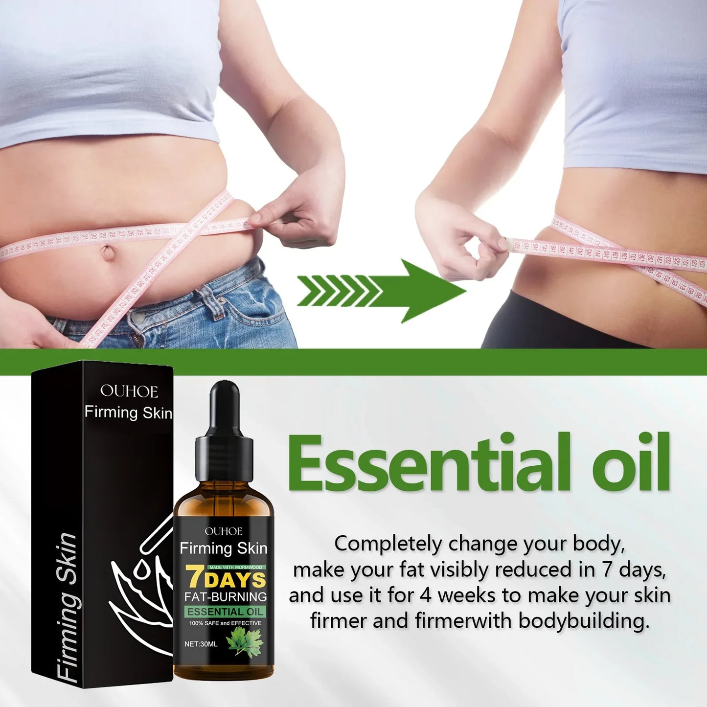 Effective Belly and Leg Fat Burning Slimming Oil for Women