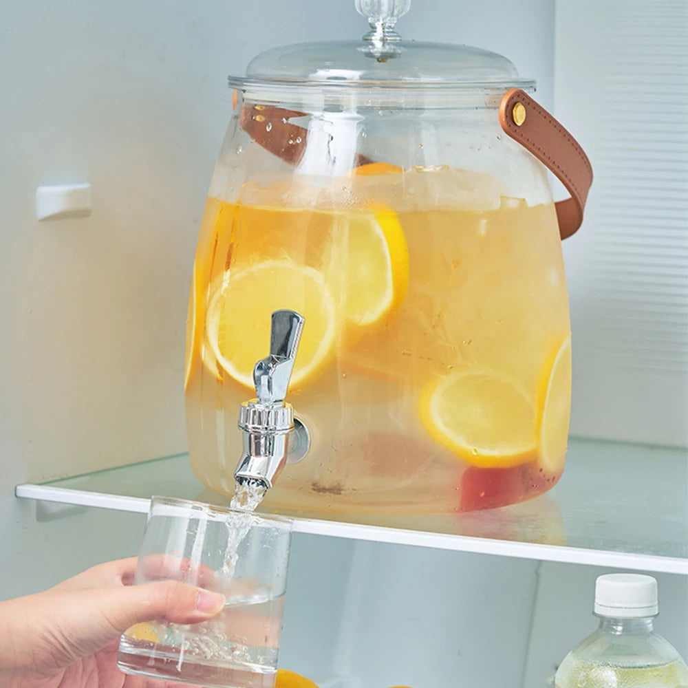 Large Capacity Summer Cold Water Kettle with Tap | Versatile Beverage Dispenser