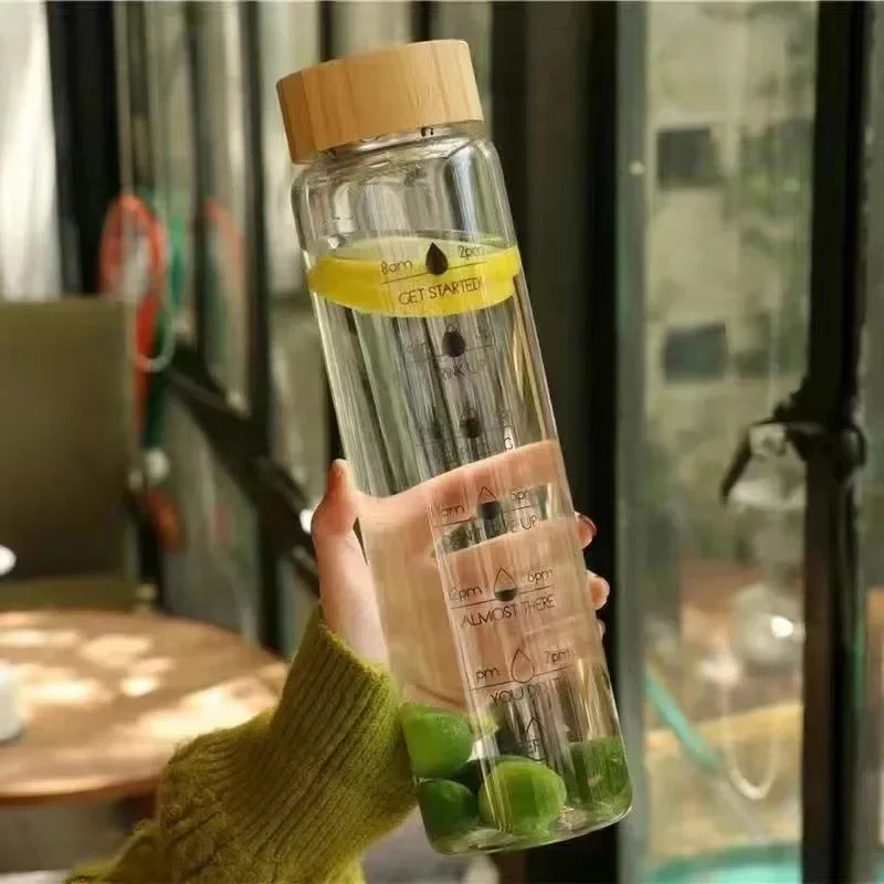 1000ml Borosilicate Glass Bottle with Bamboo Lid & Infuser