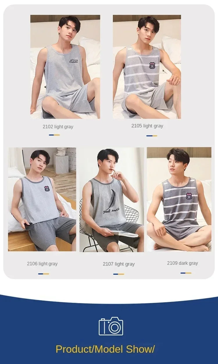 Men's Summer Pajamas | Cool & Comfortable Short-Sleeve Sleepwear