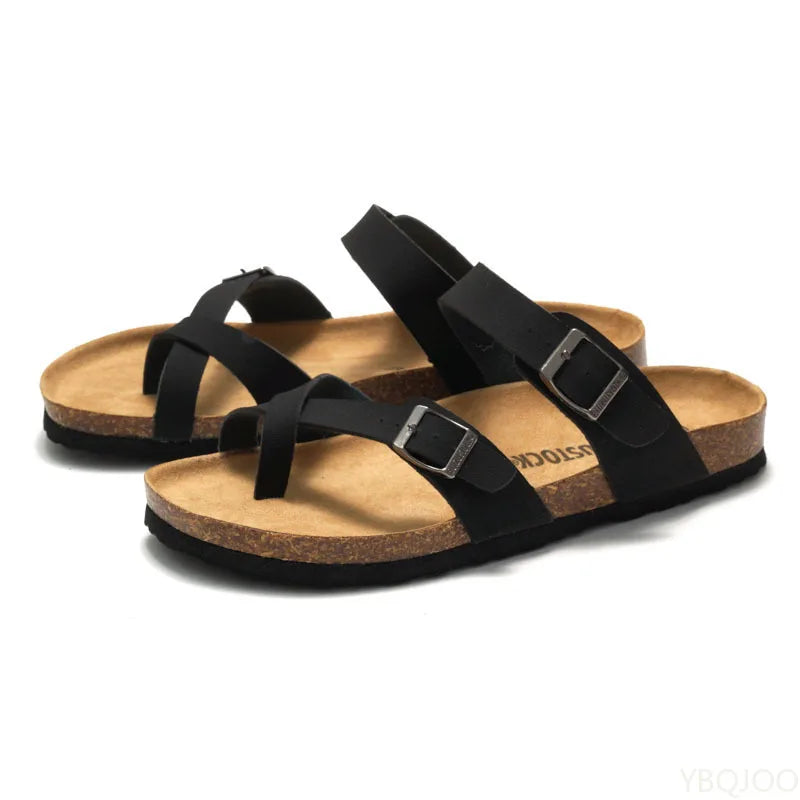 Summer Women's Cork Slippers | Trendy Casual Beach Footwear