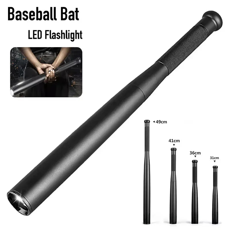 Super Bright Waterproof Aluminium Alloy Baseball Bat Flashlight