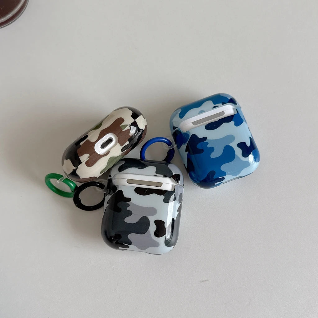 Color Collision Camouflage Earphone Case Cover for All AirPods