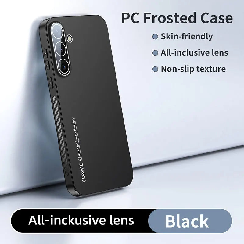 Luxury AG Matte Case For Samsung Galaxy A06 A16 A26 A36 A56 Magnetic PC Frosted 360 Degree Bracket Stand Protective Cover