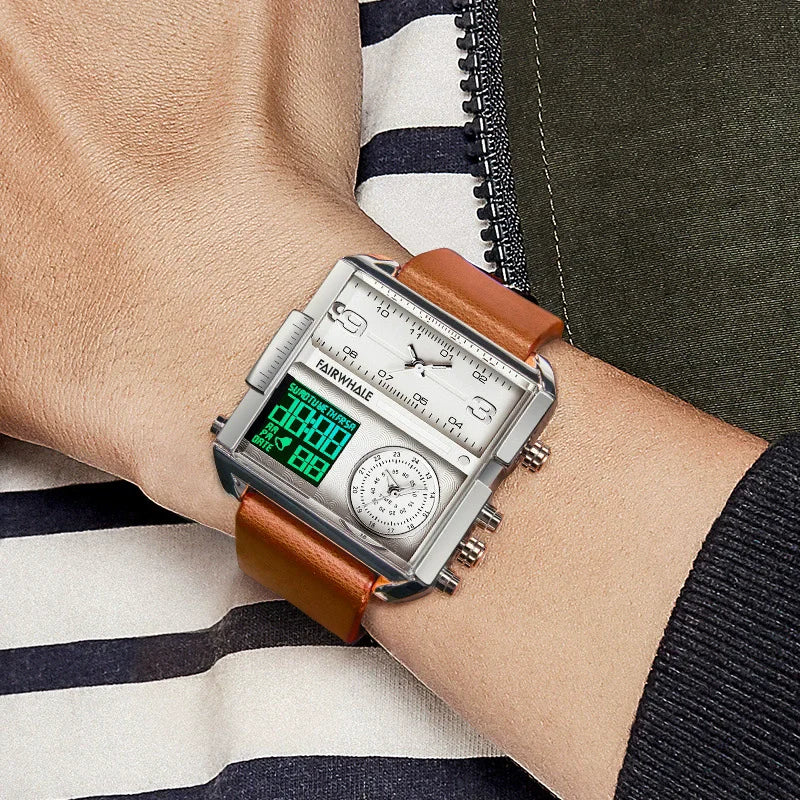 Elegant Men's Electronic Quartz Watch | Luminous Vintage Sports Timepiece