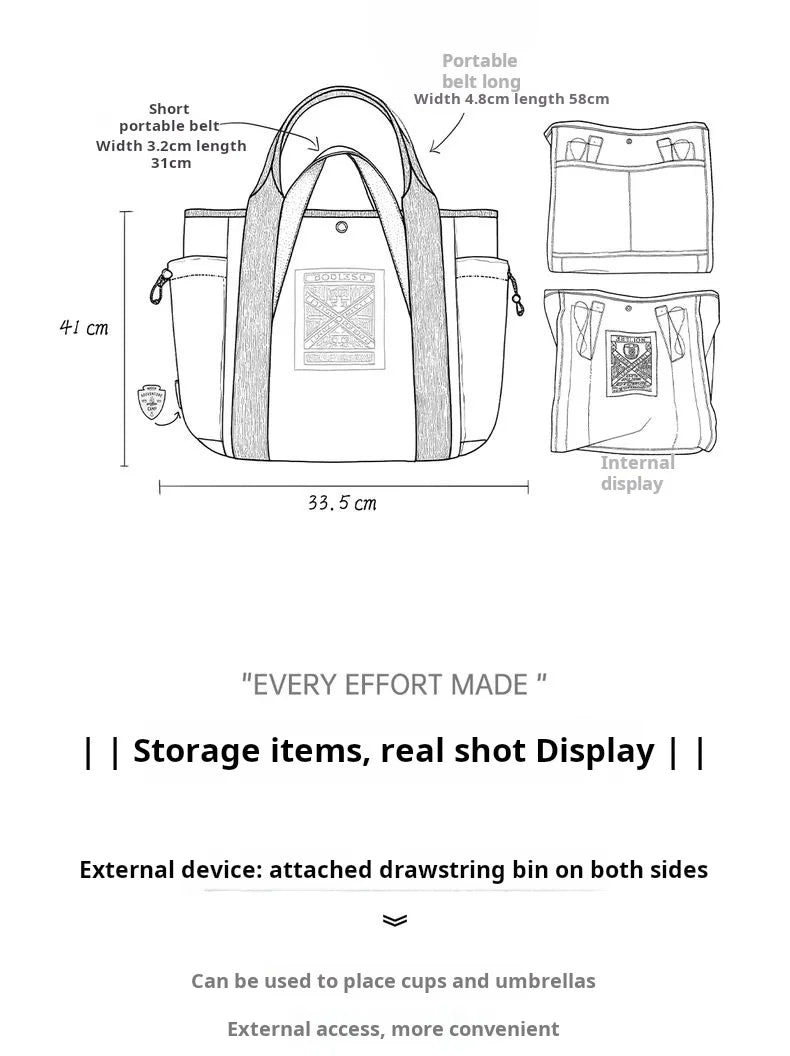 Vintage Waterproof Tote Bag for Men | Large Capacity Commuter Bag