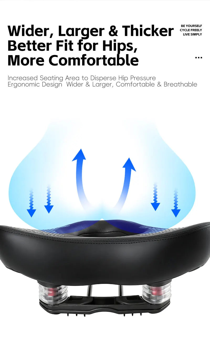 High-Elastic Shock-Absorbing Bicycle Saddle | Comfortable Bike Seat