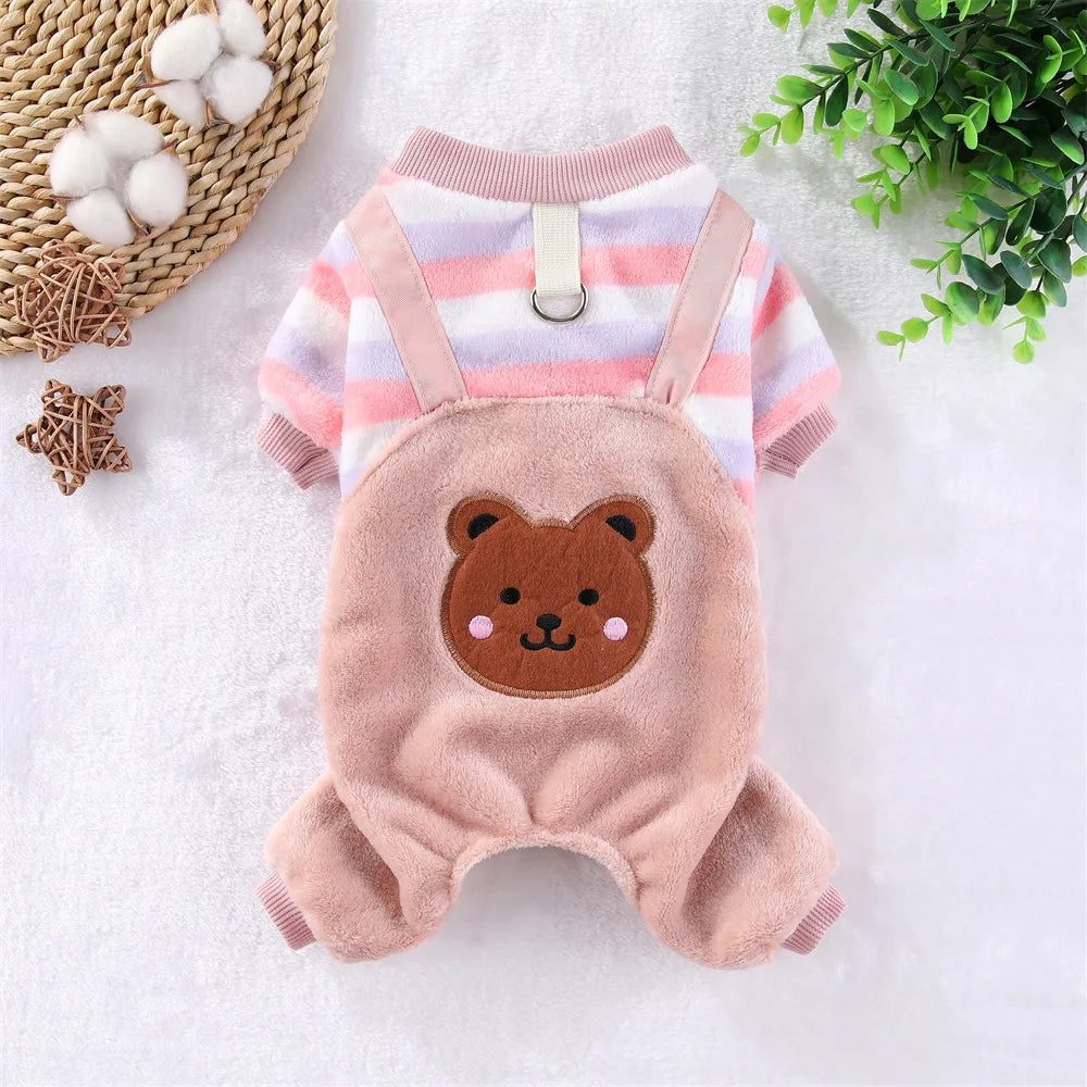 Warm Fleece Jumpsuit for Pets | Cozy Autumn/Winter Coat