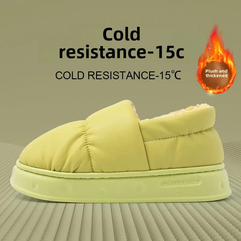 Men's Winter Wool Plush Slippers | Thick Non-Slip House Shoes