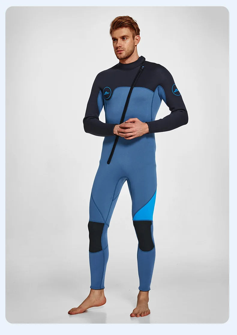 3mm Neoprene Full Sleeve Wetsuit for Men | Perfect for Water Sports