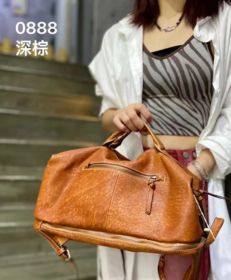 Retro Multi-Functional Vintage Backpack | Large Capacity Leather Bag