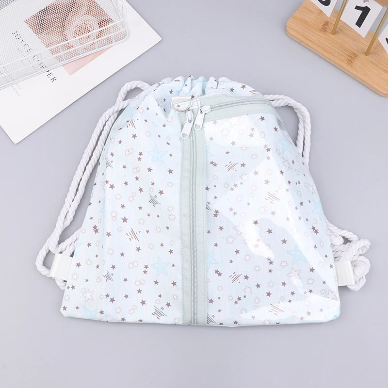 Fashion Drawstring Backpack | Large Capacity Star Print Ita Bag