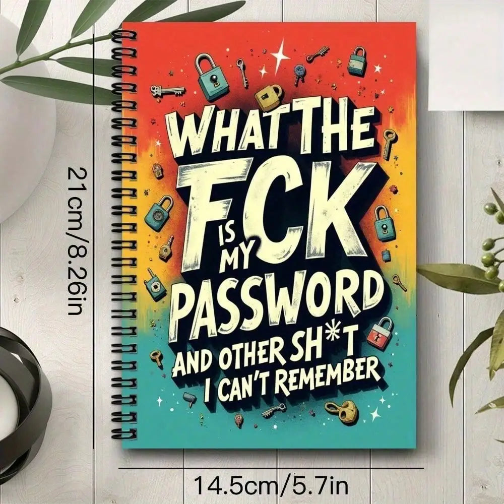 Spiral Password Notebook | Secure Internet Login Keeper