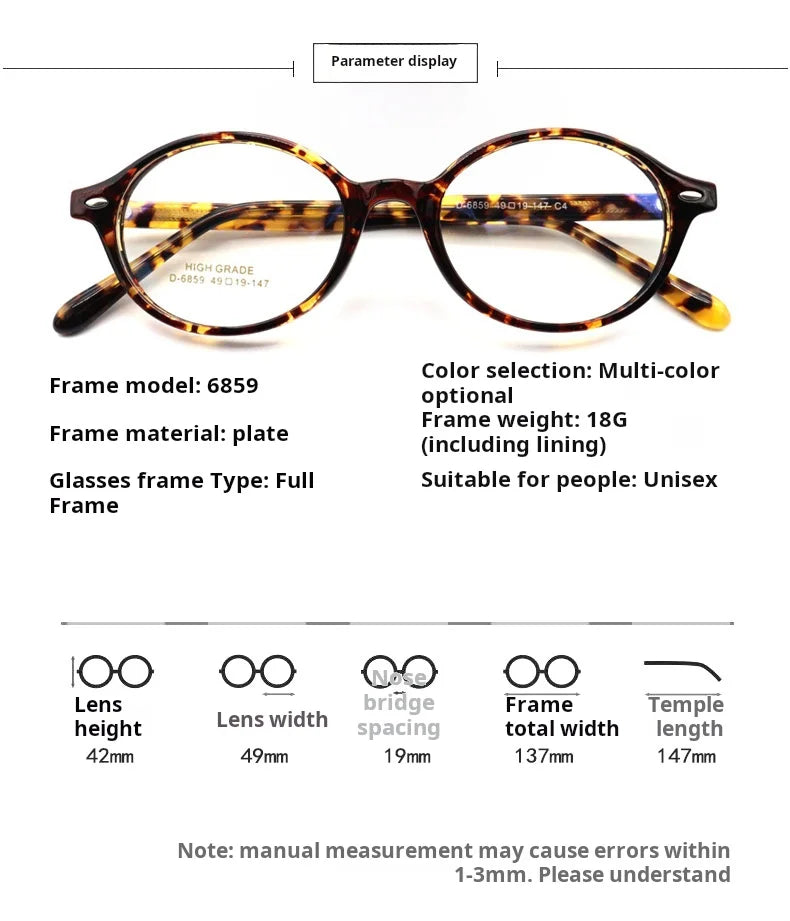 Women's Retro Oval Anti-Blue Light Glasses | Stylish Eyewear