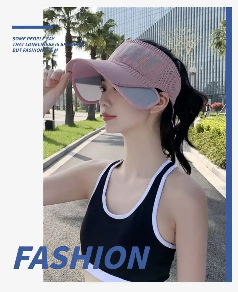 Women's Sunblock Sports Hat | Large Brimmed Outdoor Cap