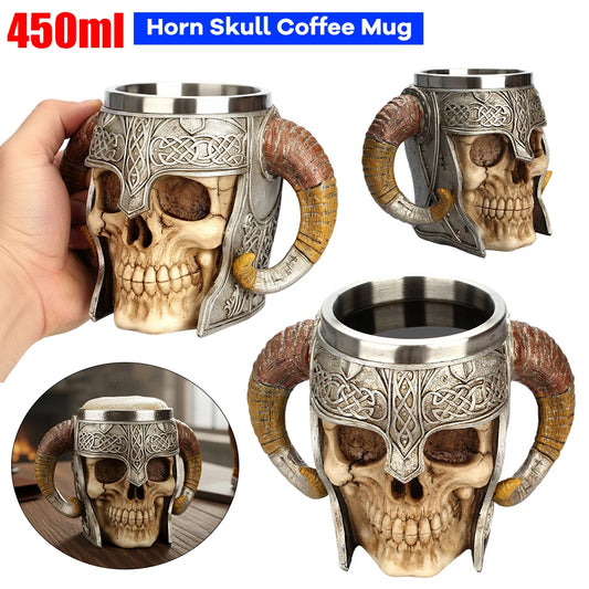Taza de calavera vintage - Taza de café de viaje única resistente al calor
