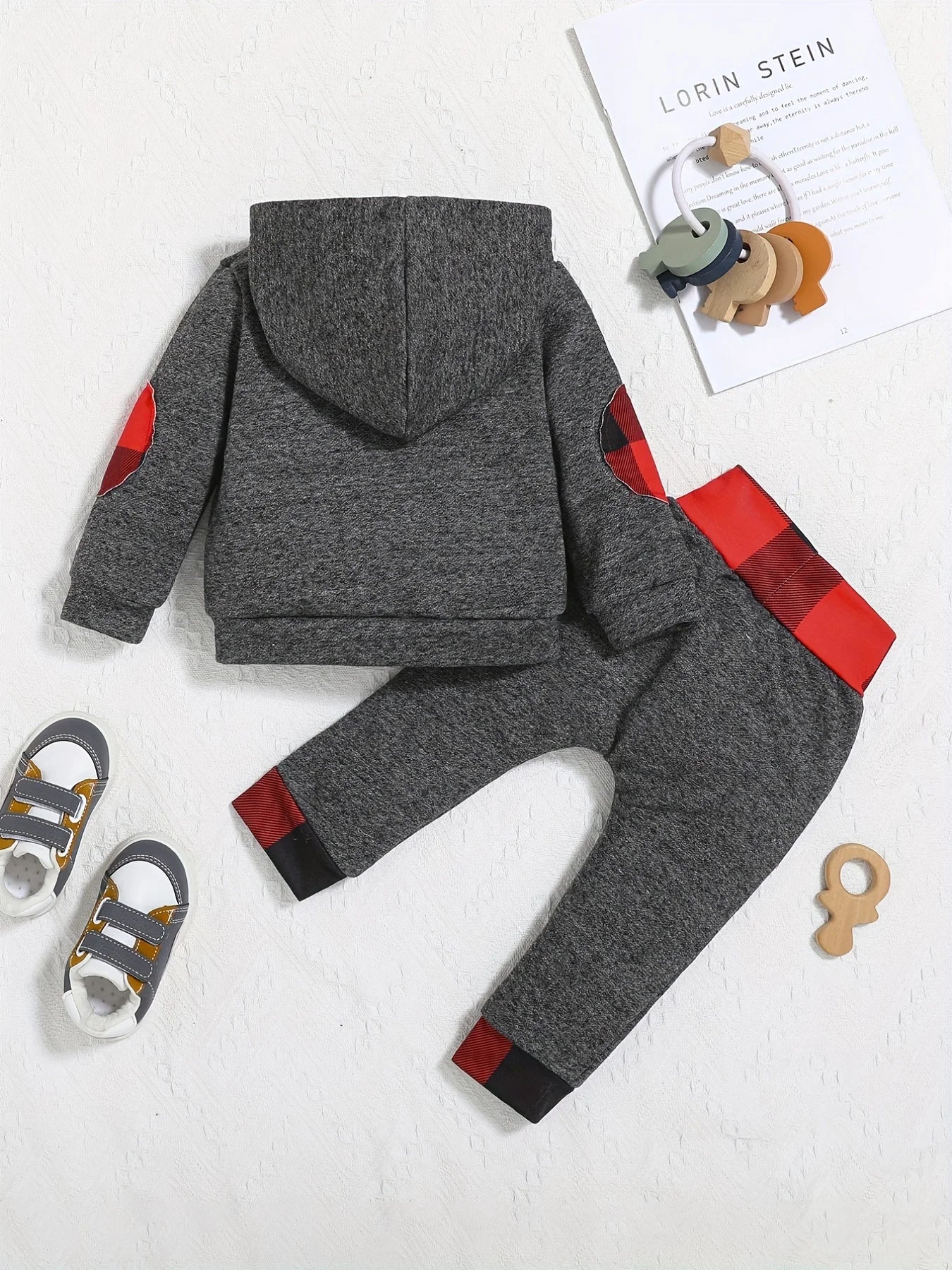 Boys Casual Letter Print Hoodie & Pants Set | Stylish Baby Outfit