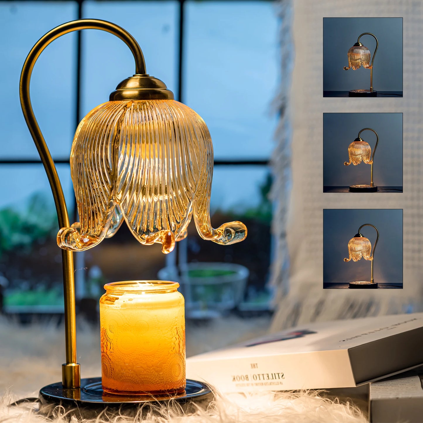 French Retro Tulip Flower Candle Lamp | Elegant Atmosphere Lighting