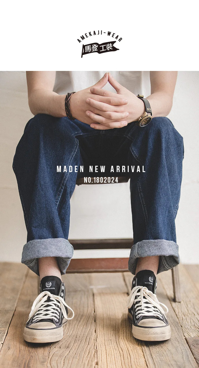 Men's Retro Wide Leg Denim Pants | Oversize Loose Fitting Style
