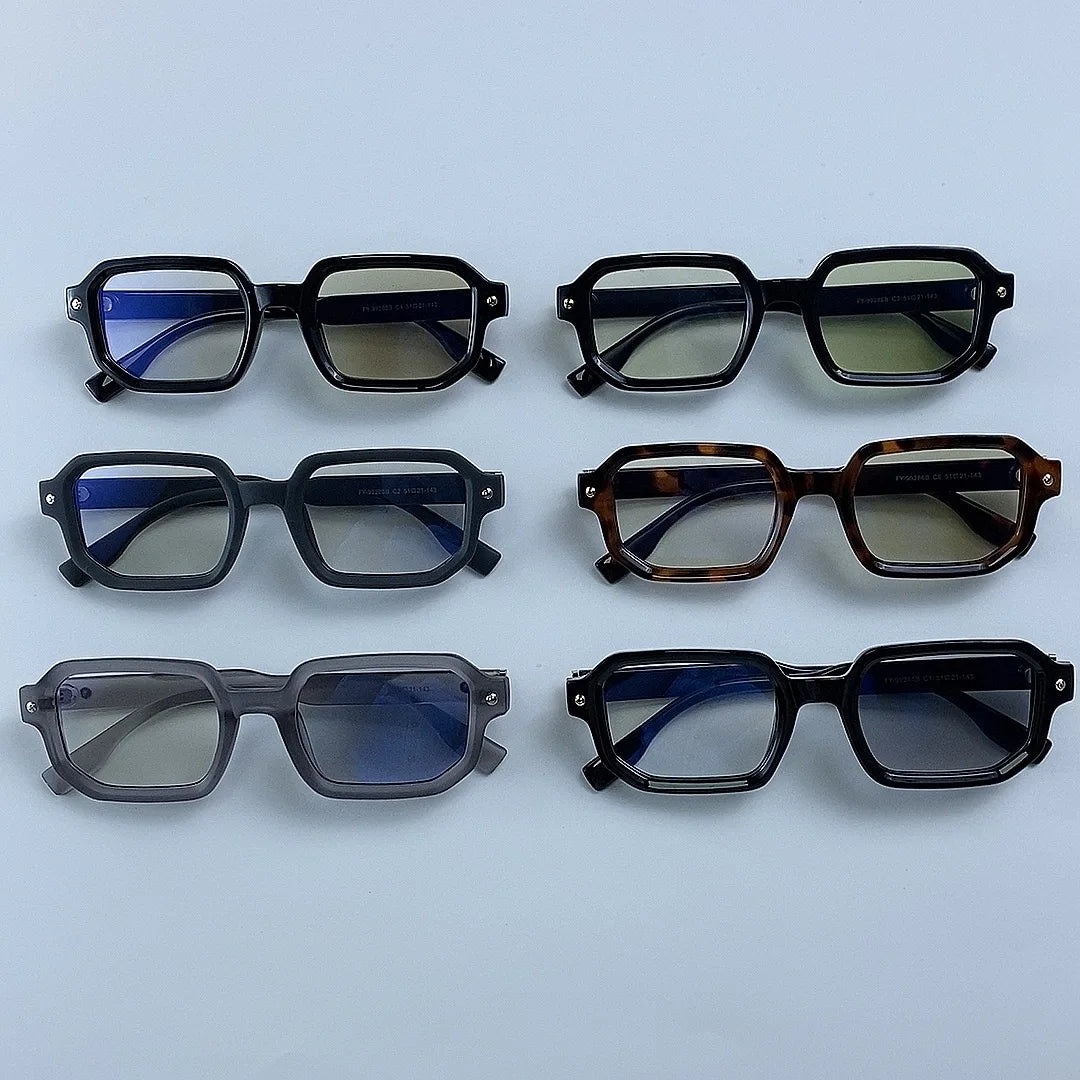 Vintage Photochromic Square Sunglasses for Men | Retro Steampunk Style