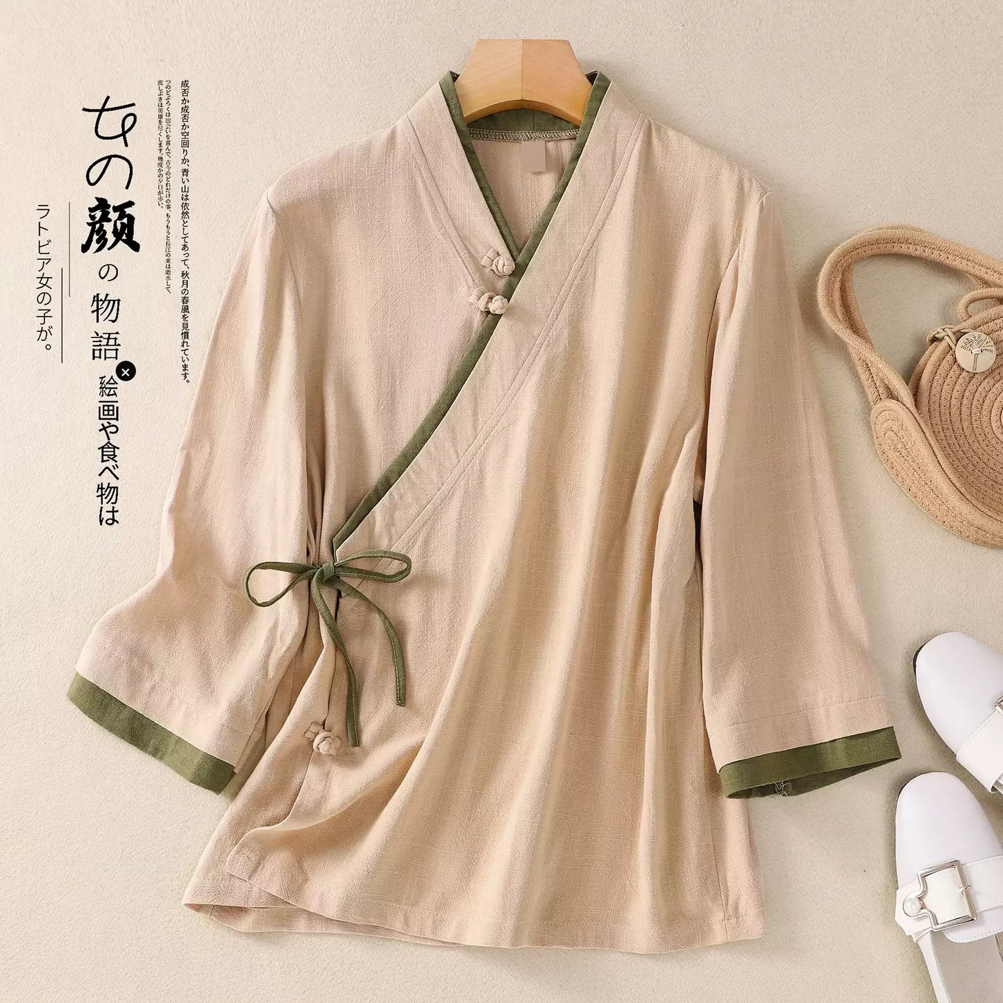 Women's Zen Chinese Top | Comfortable Summer Hanfu Tea Clothing
