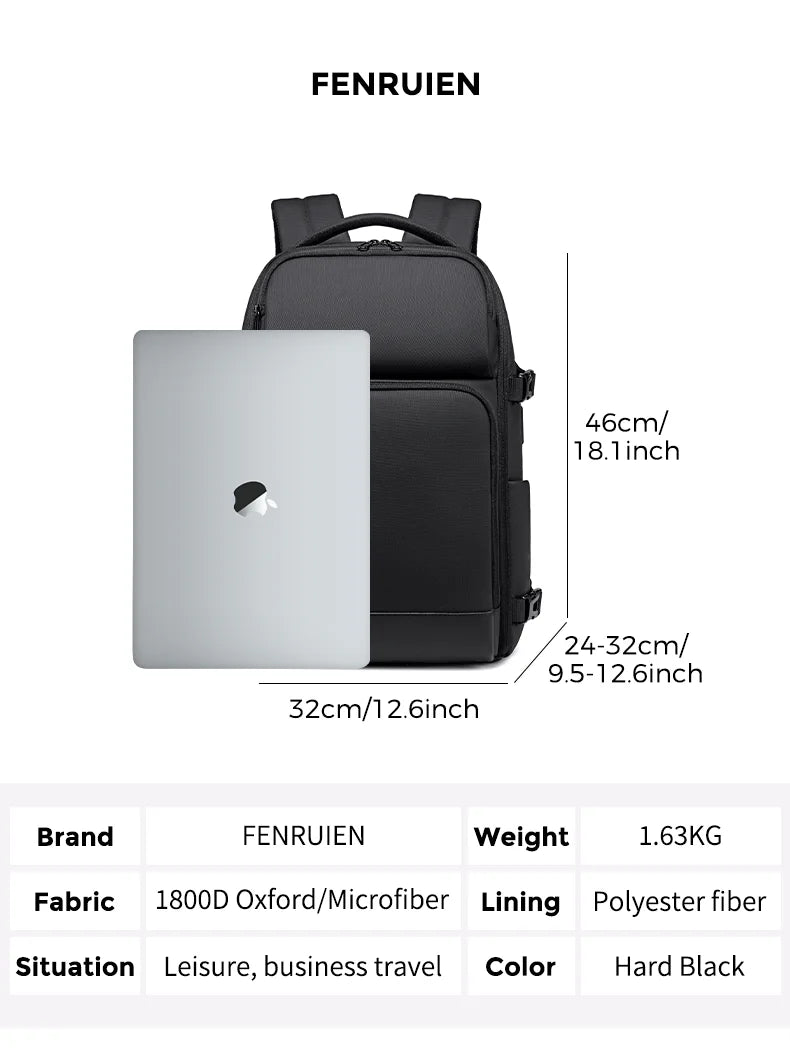 Mochila multicapa para hombre | Versátil para viajes y negocios