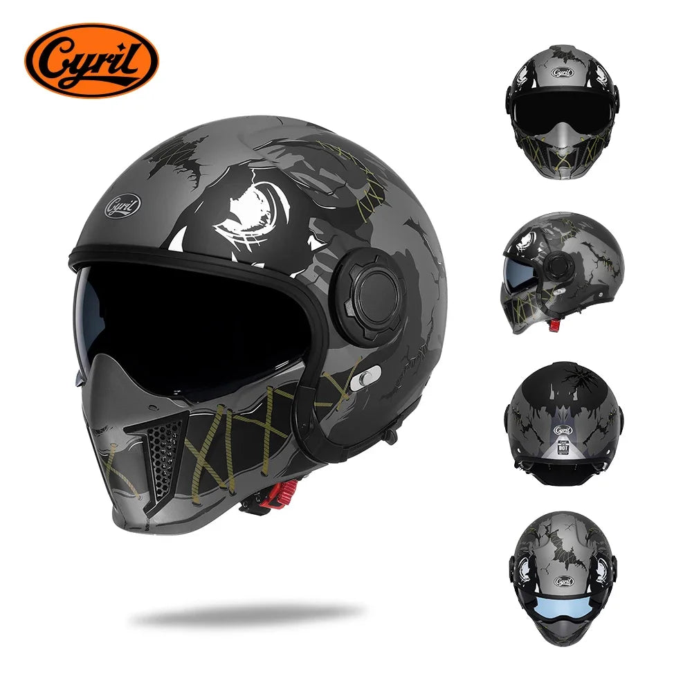 Lightweight Convertible Full Face Helmet for Electric Scooters