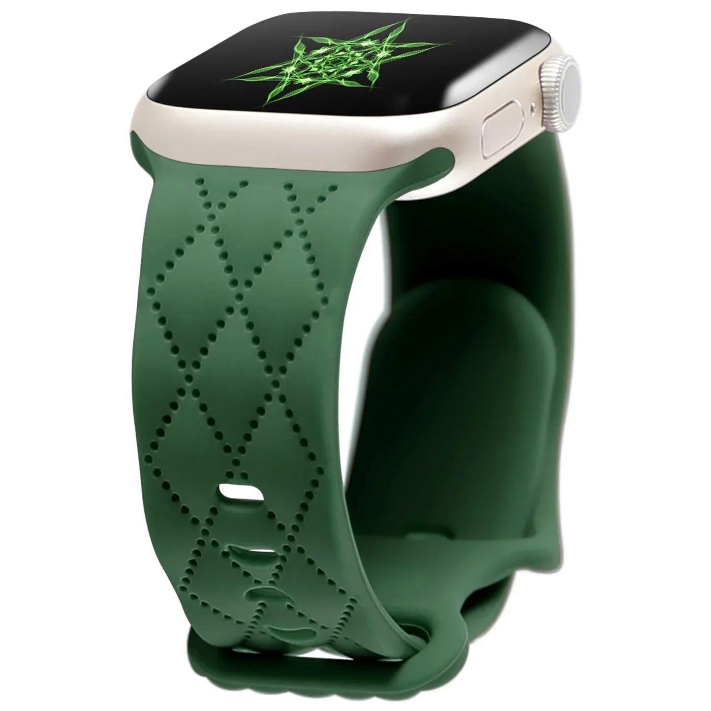 Stylish Engraved Silicone Watch Strap for Apple Watch