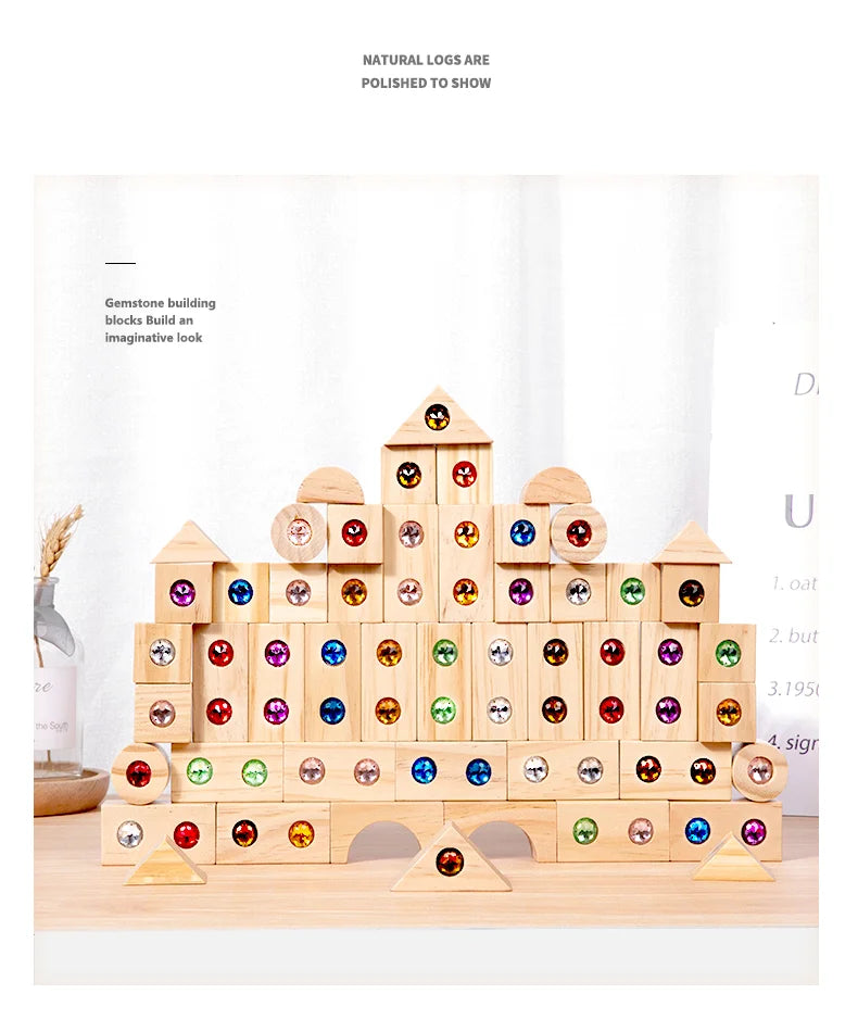 Colorful Kids Wooden Stacking Blocks | Educational Creative Toy