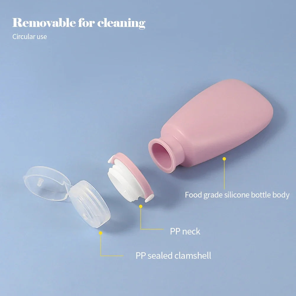 Silicone Travel Bottle Set | Leakproof Refillable Cosmetic Containers