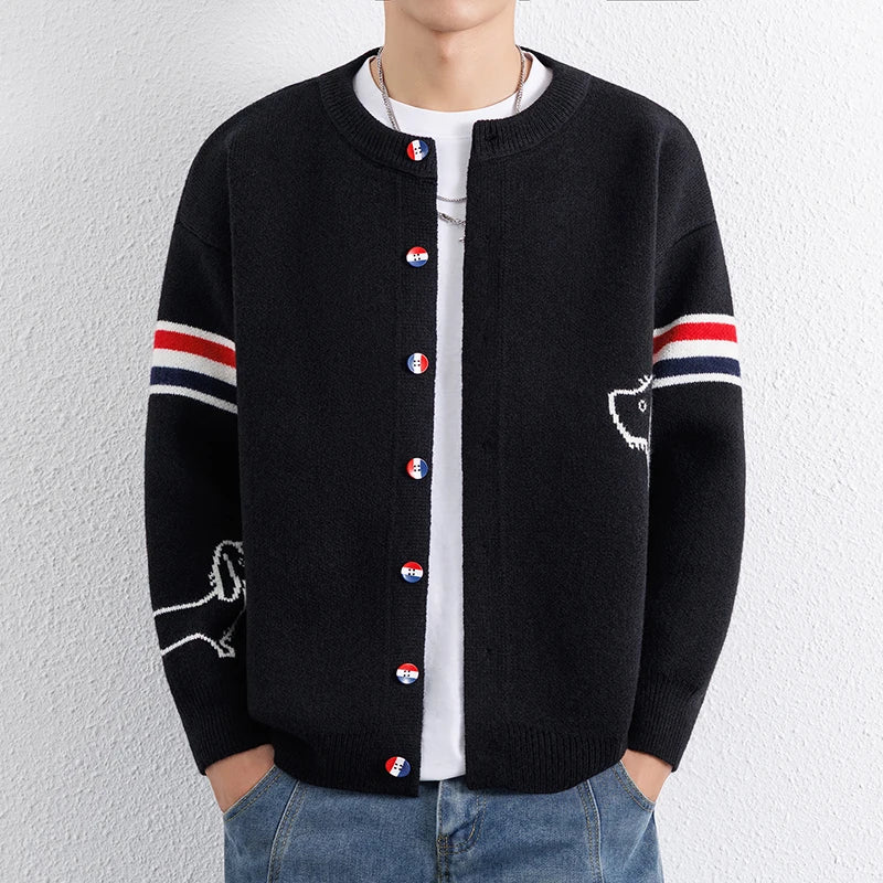 Men's Knitted Cardigan Jacket | Stylish Autumn Winter Sweater