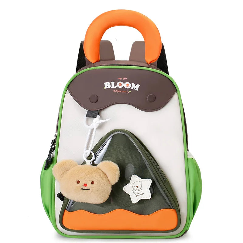 Lightweight Contrast Color Kindergarten Backpack | Cute Stylish Kids Bag