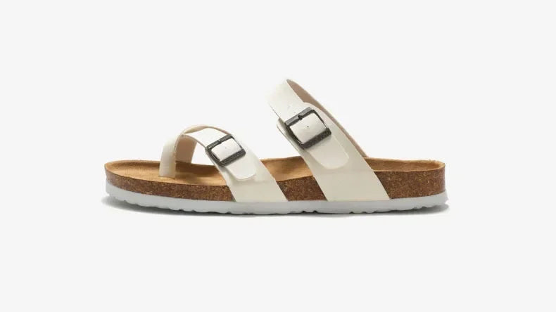 Men's Non-Slip Slippers with Cork Metal Buckle | Waterproof Outdoor Wear
