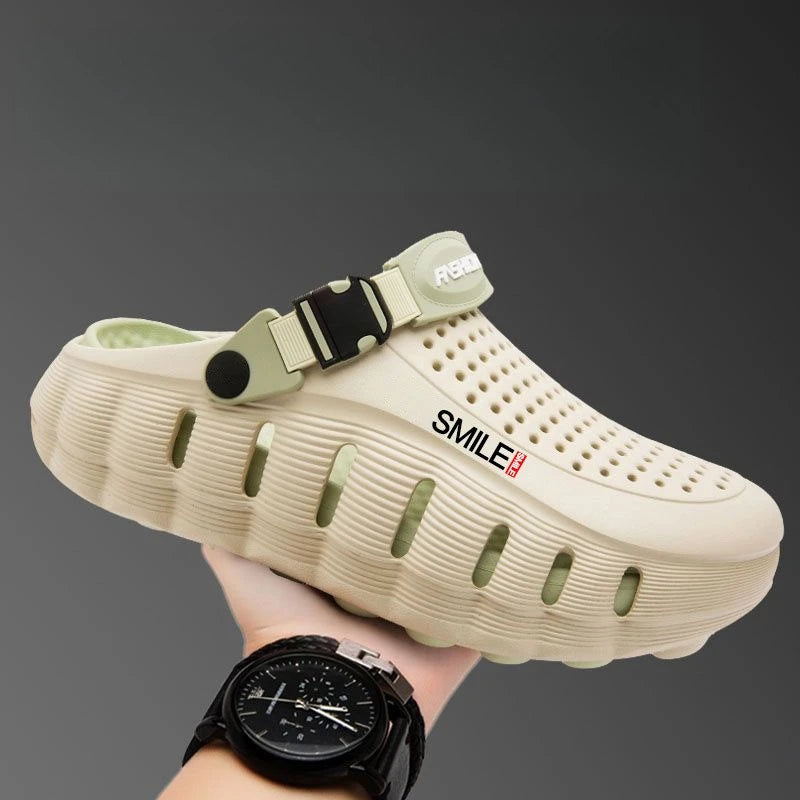 2026 Summer New Cave Shoes Outdoor Non slip Cool Slippers One Step Trendy Thick Bottom Odor proof Beach Shoes